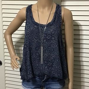 Sun & Shadow Printed Tank Top